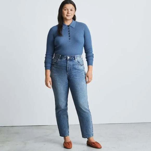 Everlane The Curvy 90s Cheeky Jean in Northridge 26 Crop New Womens Denim Pants - Picture 3 of 12